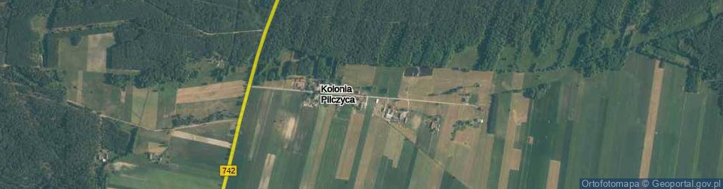 Zdjęcie satelitarne Kolonia Pilczyca ul.